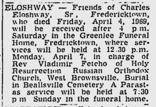 Charles Eloshway Sr. obit
